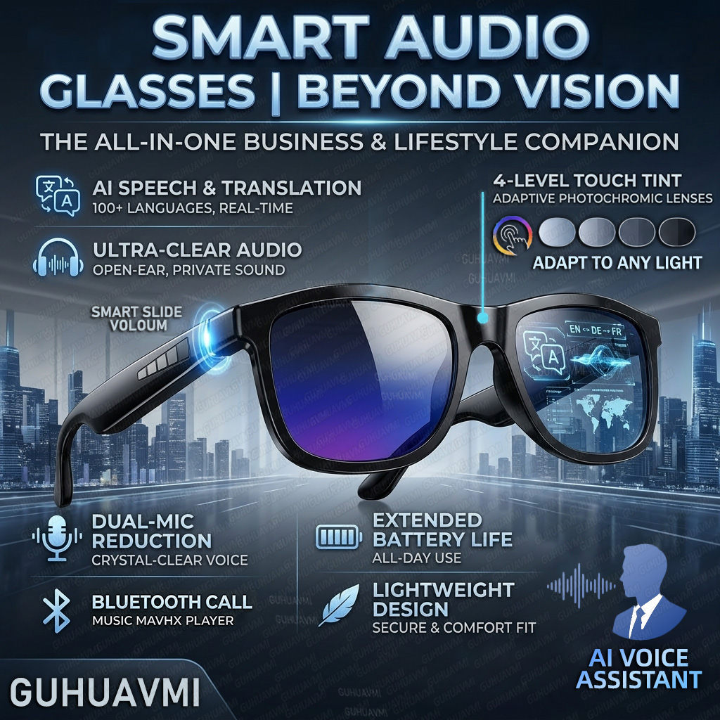 Audio Music For Video - New Touch-Color Change Smart Audio Glasses
