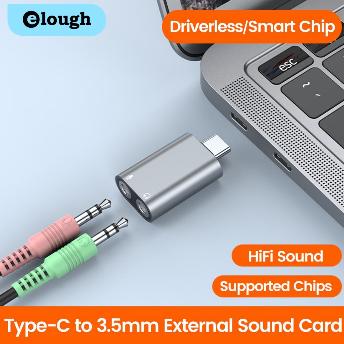 Contact Pickup Mic - Elough Type C To 3.5mm External