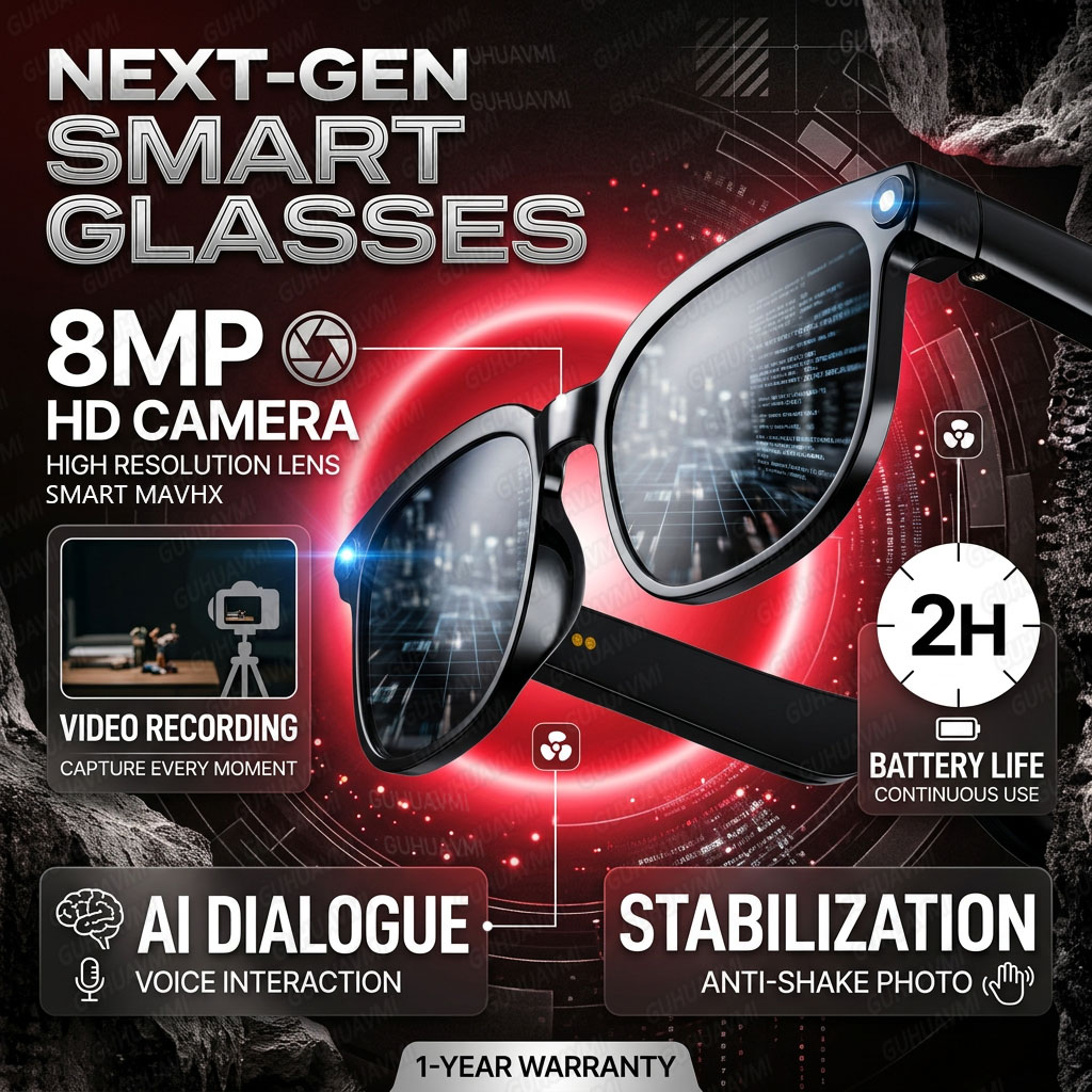Wireless Smart Camera Glasses  - Audio Music For Video recensie en prijs