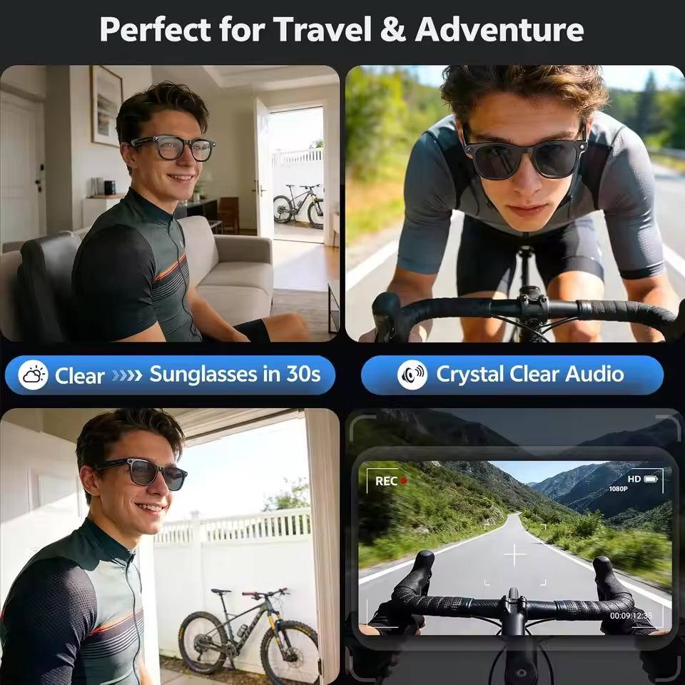 Wireless Smart Camera Glasses  - Audio Music For Video recensie en prijs