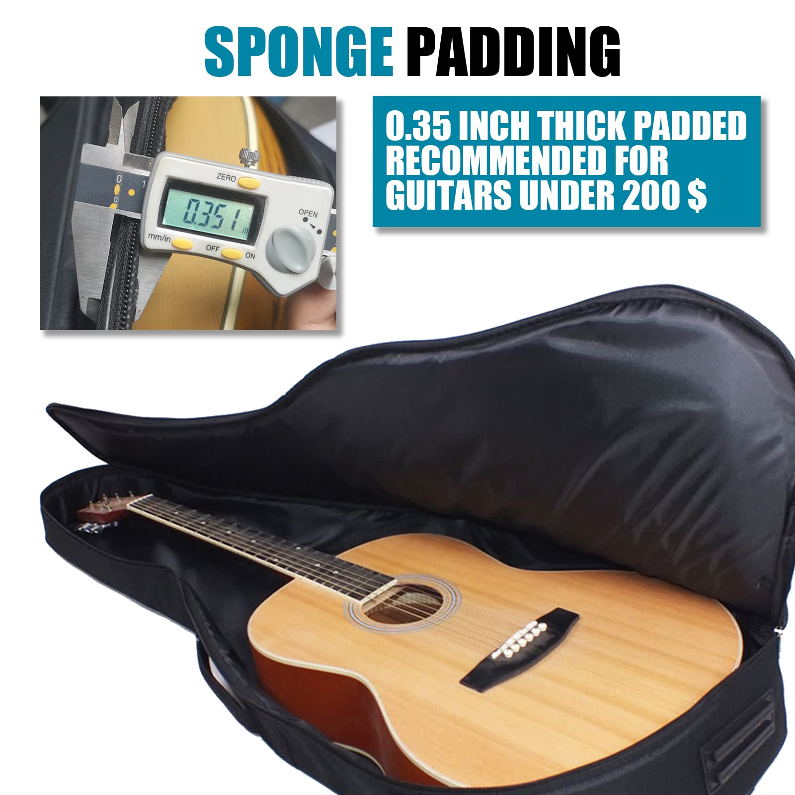 Acoustic Guitar Gig Bag 41 Inc - Guitar Strap Padded recensie en prijs