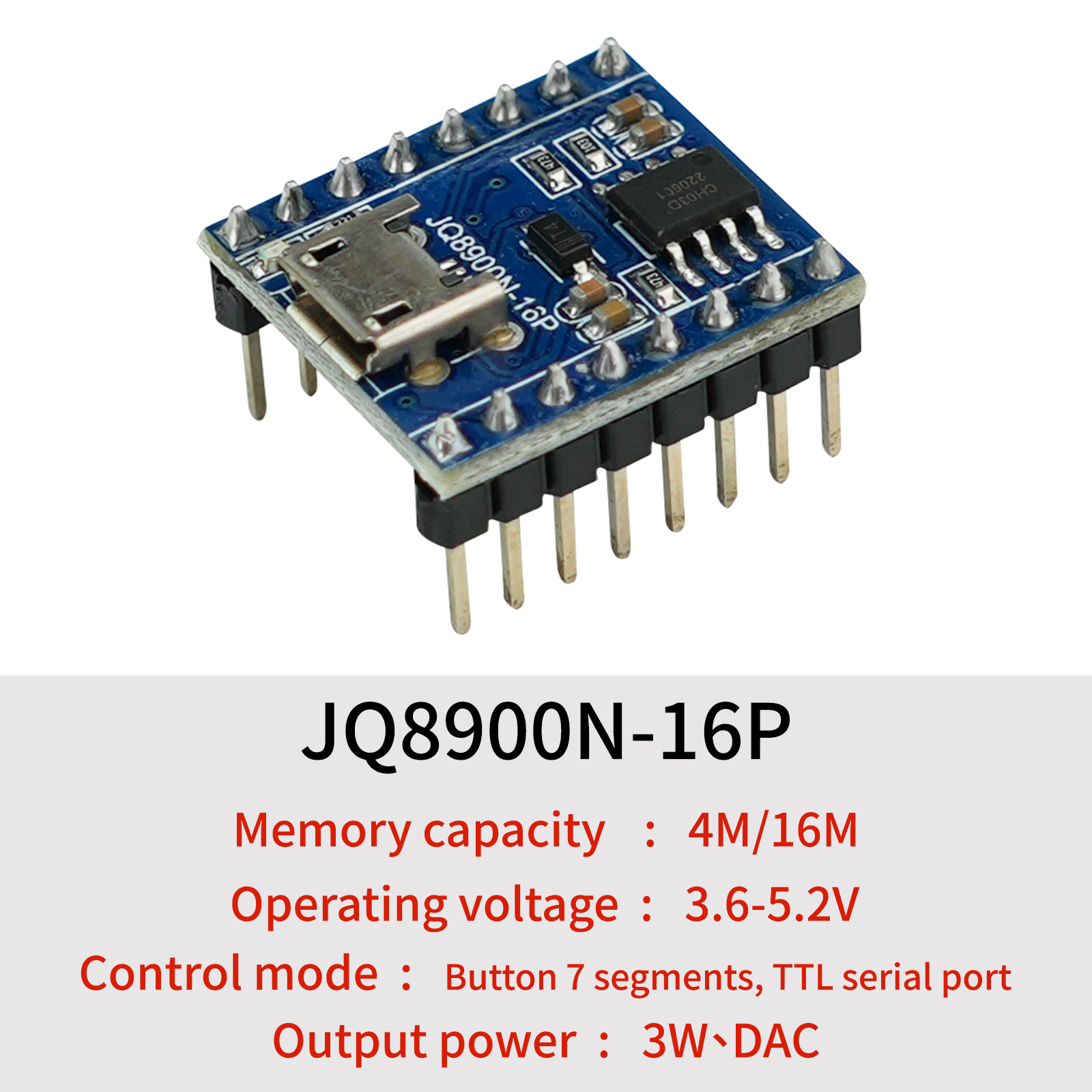 Voice Playback Module, JQ8900N - Audio Music Mp3 Downloader recensie en prijs