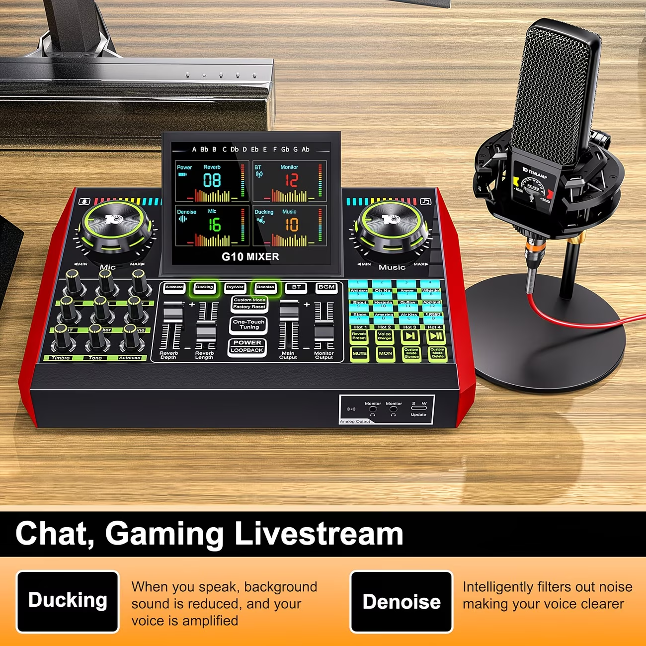 Tenlamp Audio Interface Mixer  - Audio Music Voice Changer recensie en prijs