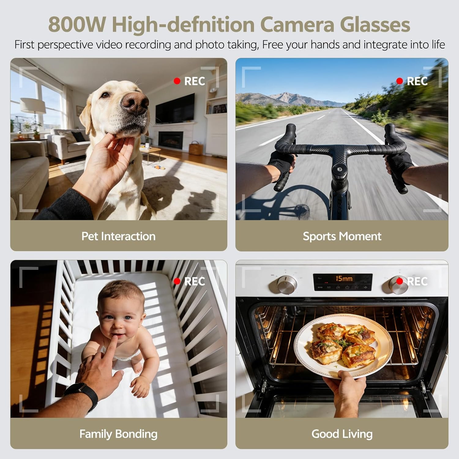 2026 New Camera Glasses 1080P  - Audio Music To Video Ai Free recensie en prijs