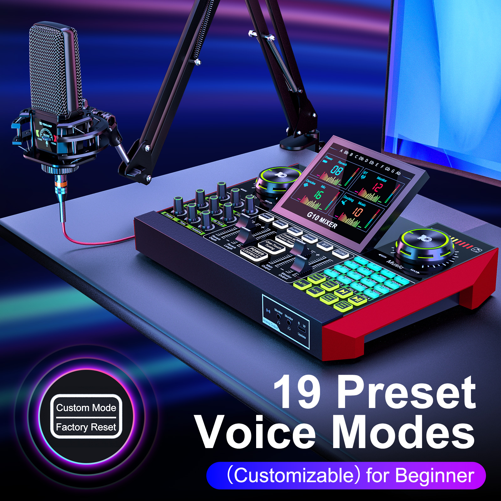 Tenlamp Audio Interface Mixer  - Audio Music Voice Changer recensie en prijs
