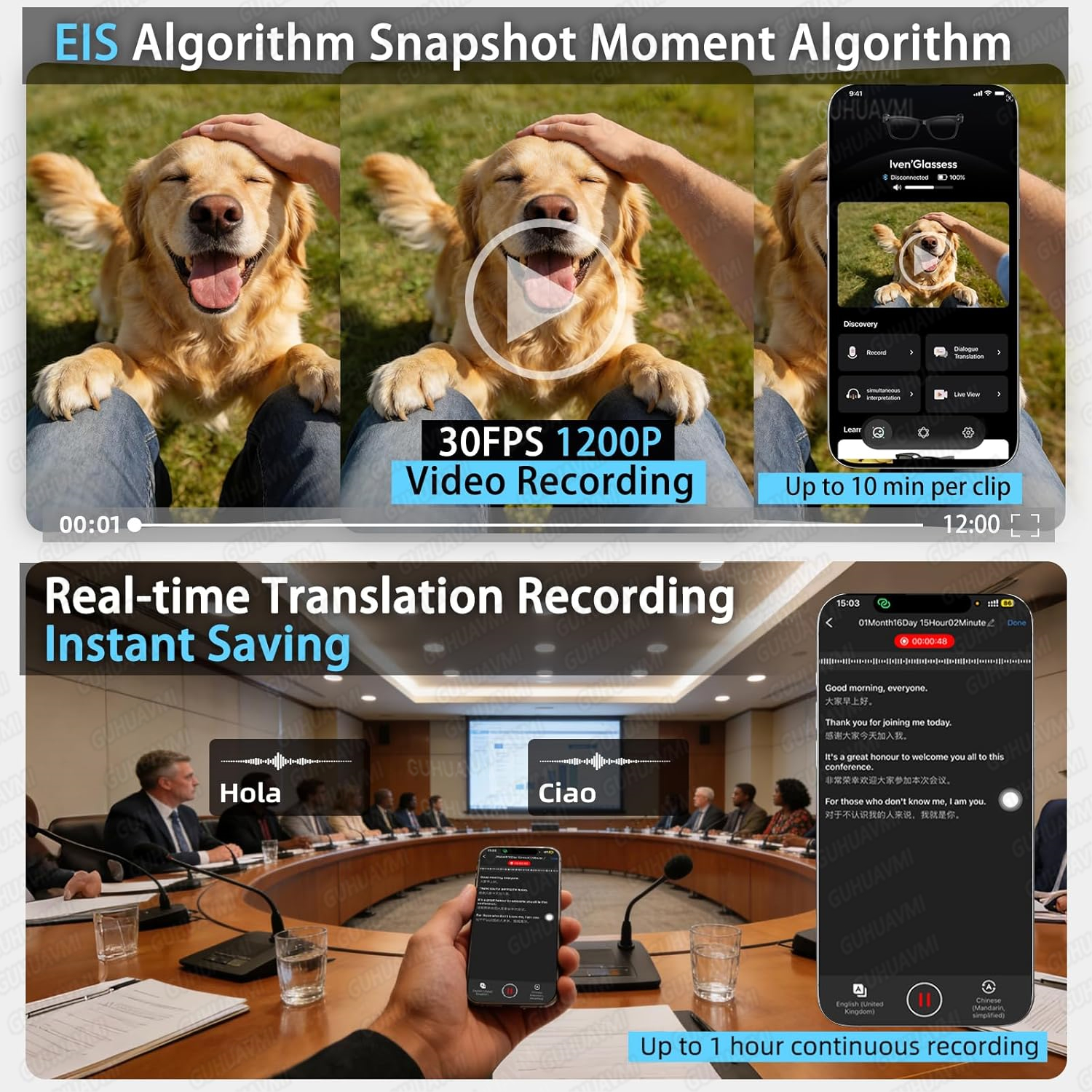 New Smart AI Glasses with 800W - Audio Music For Video recensie en prijs