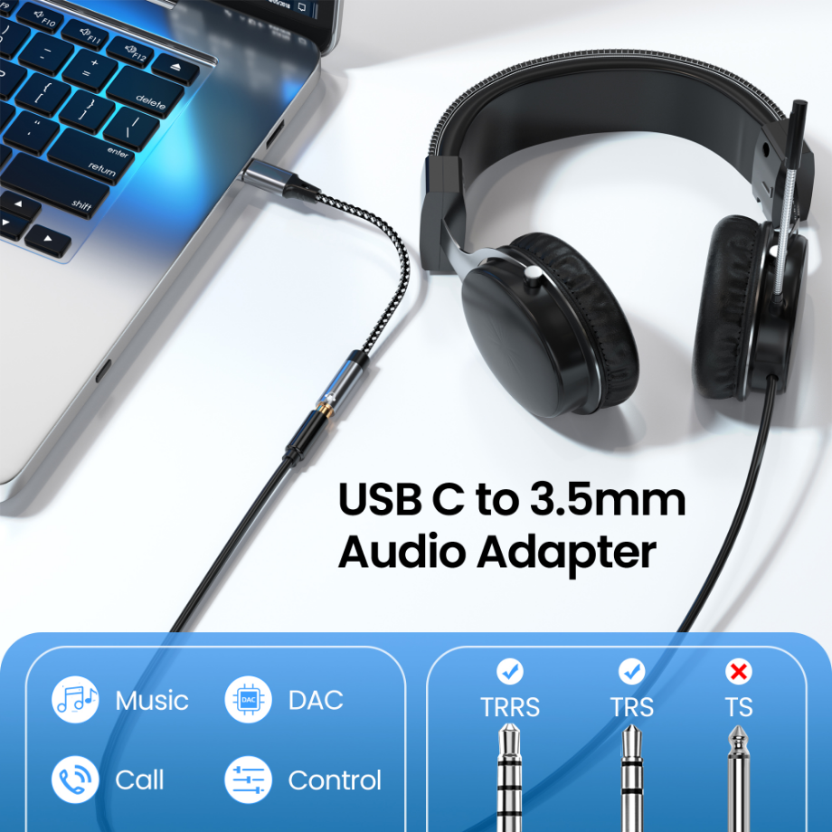Type C To 3.5mm Jack Headphone - Contact Pickup Mic recensie en prijs