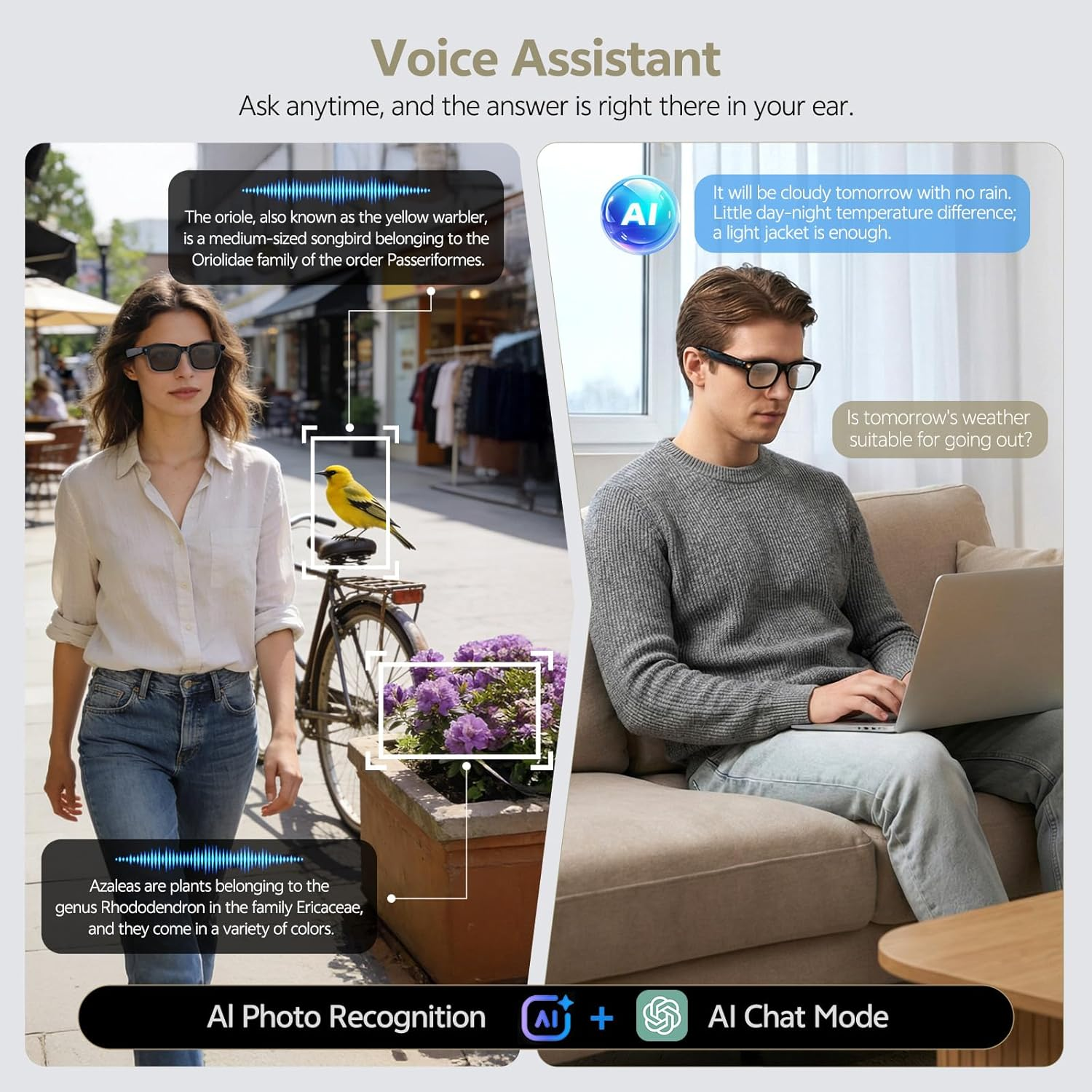 2026 Smart Camera Glasses 1080 - Audio Music To Video Ai Free recensie en prijs
