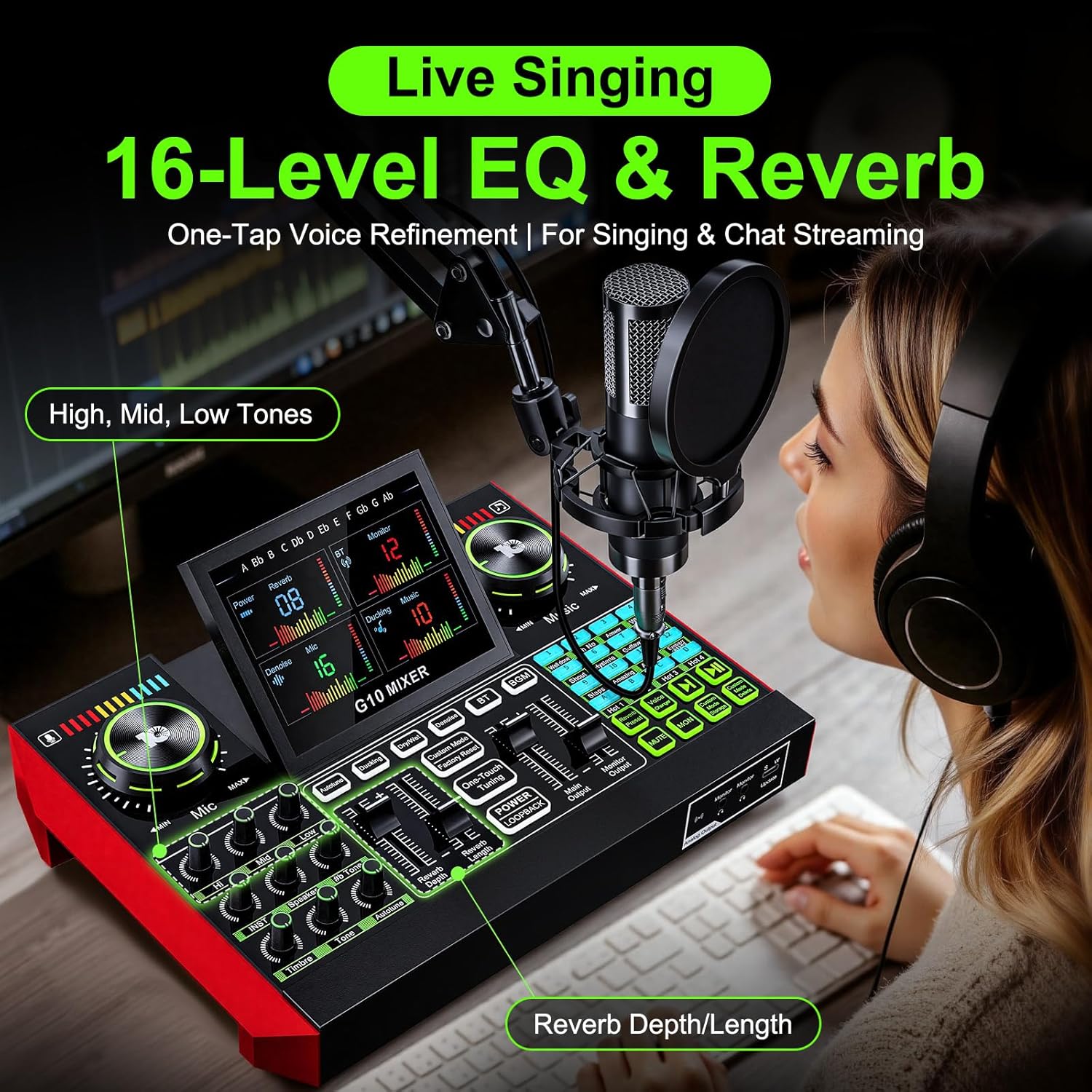 Tenlamp G10 Live Streaming Aud - Audio Music Voice Changer recensie en prijs