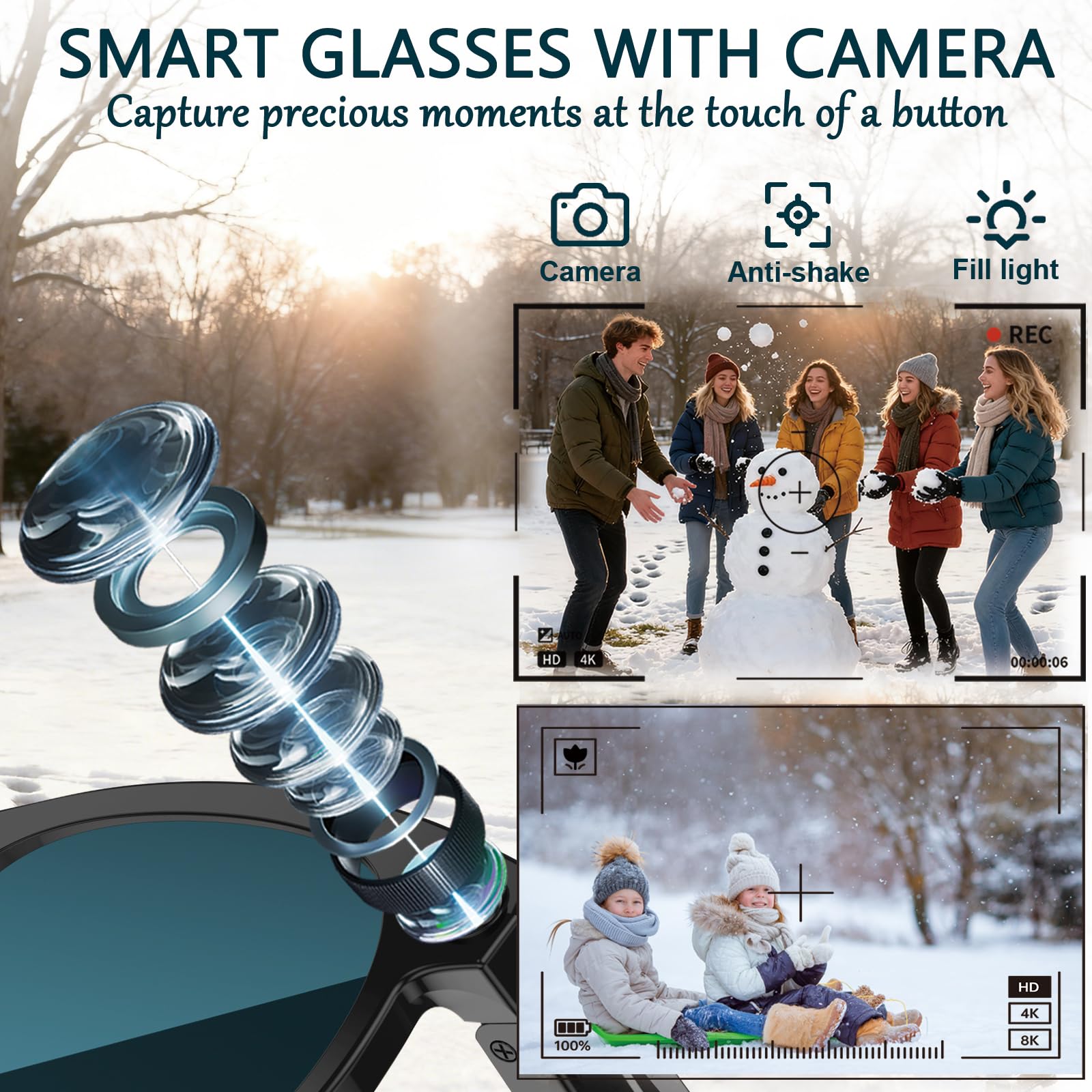Black Smart Ai Glasses for Men - Audio Music For Video recensie en prijs