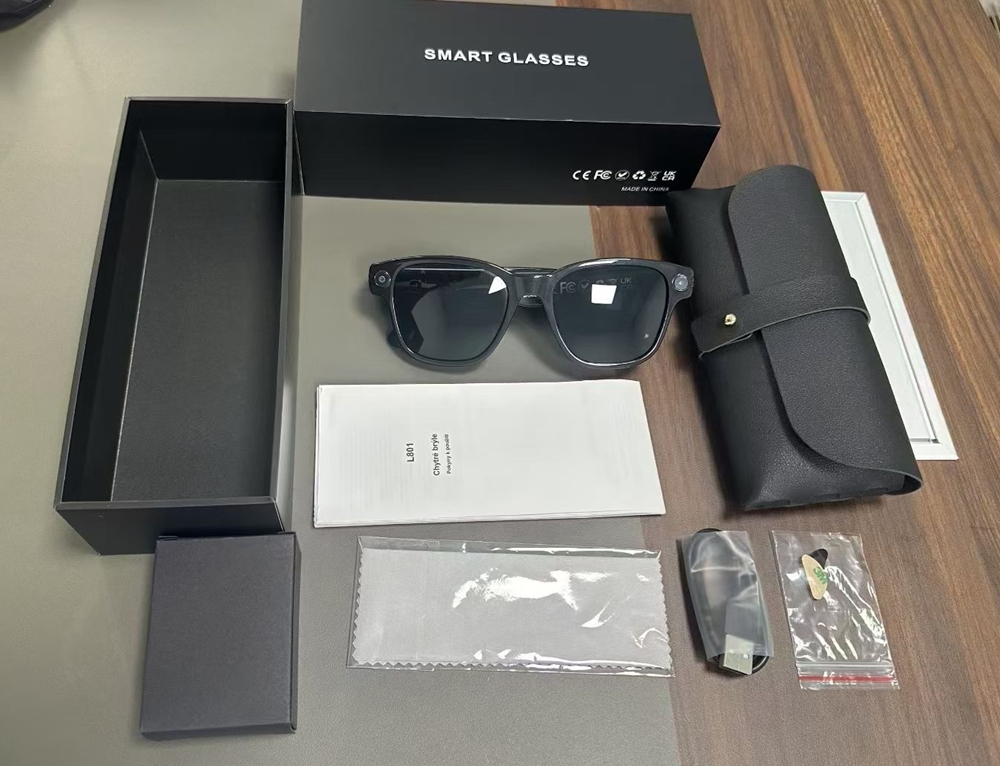 New L801 Smart Glasses 8MP 4K  - Audio Music To Video Ai Free recensie en prijs