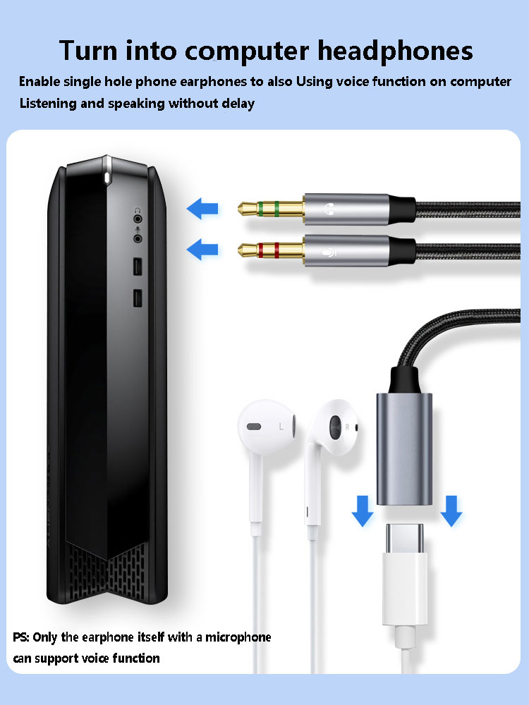 3.5mm Male to Type-C Aux Audio - Contact Pickup Mic recensie en prijs