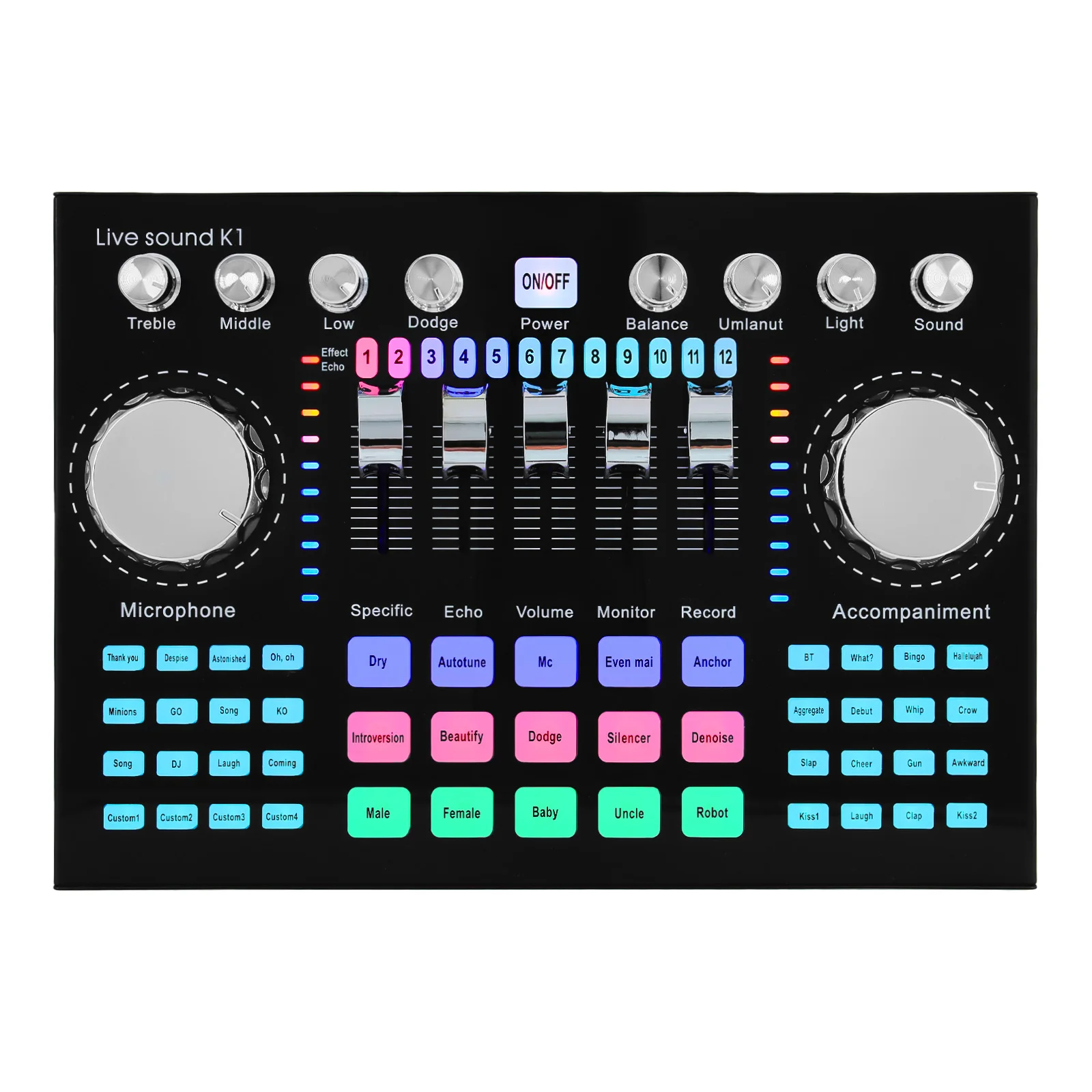 K1 Live Sound Card Voice Chang - Audio Music Voice Changer recensie en prijs