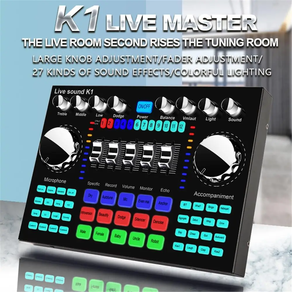 K1 Live Sound Card Voice Chang - Audio Music Voice Changer recensie en prijs