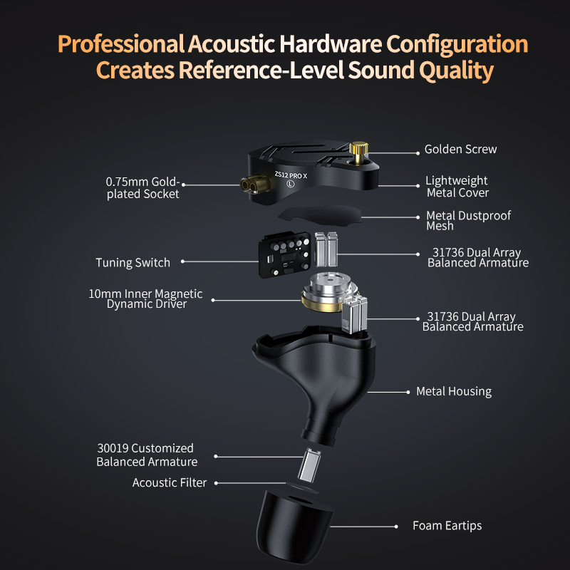 KZ ZS12 PRO X Metal Earphones  - Audio Music Technology recensie en prijs