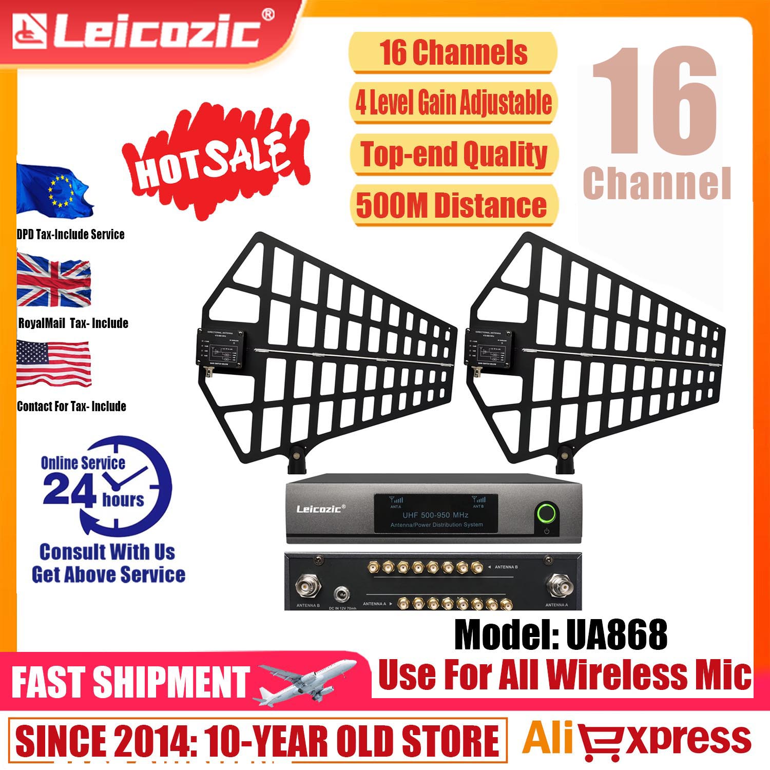 Leicozic 8 Channel Antenna Dis - Audio Music Distribution recensie en prijs