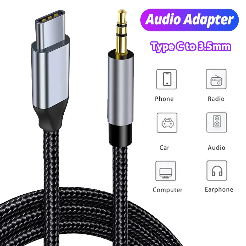 AUX Audio Cable USB C to 3.5mm - Contact Pickup Mic recensie en prijs