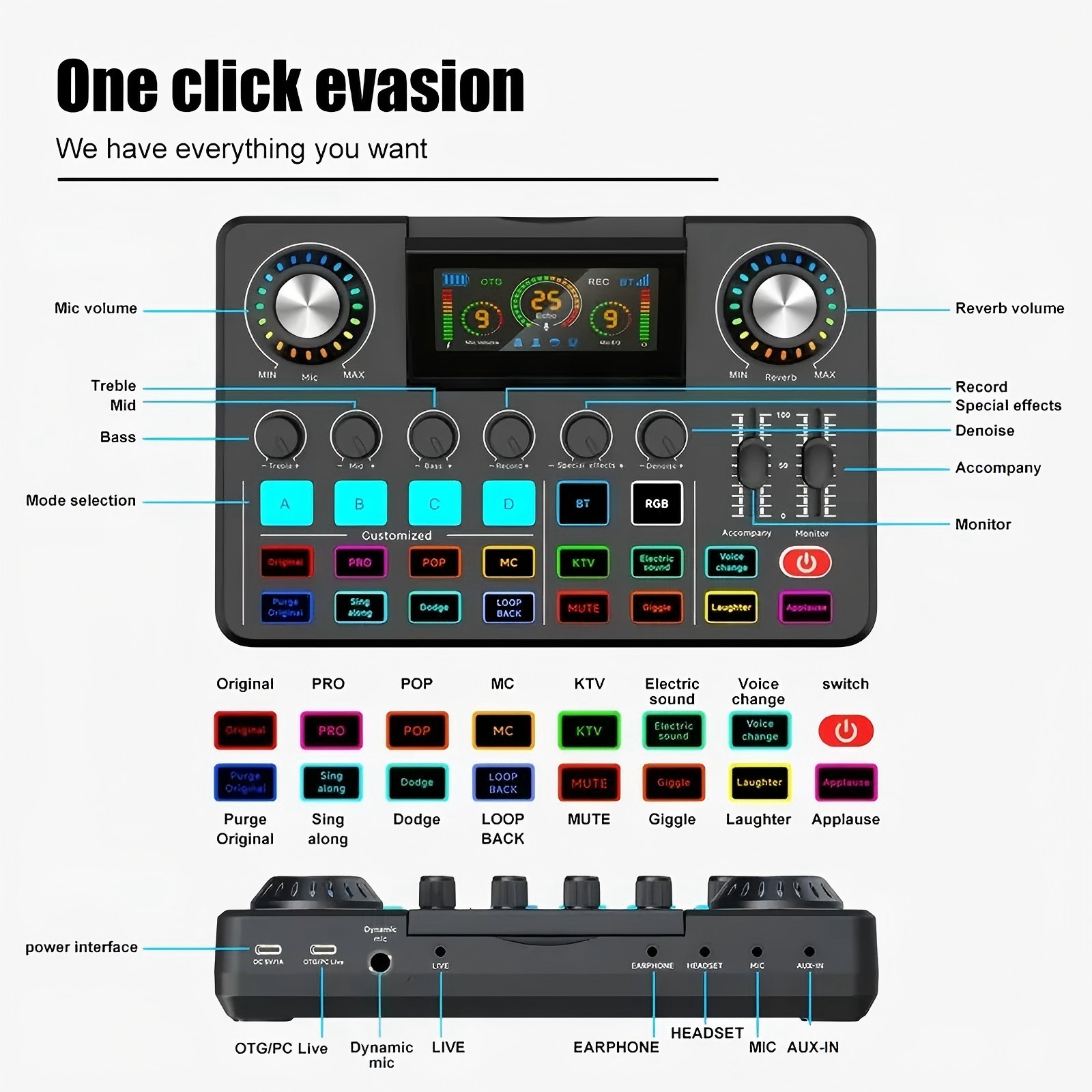 Audio Mixer, Live Sound Card w - Audio Music Voice Changer recensie en prijs