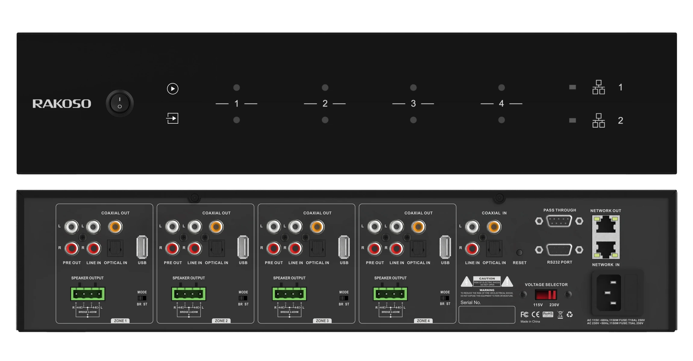 HA400 4 Zone Amplifier 4CH Dig - Audio Music Free Online recensie en prijs